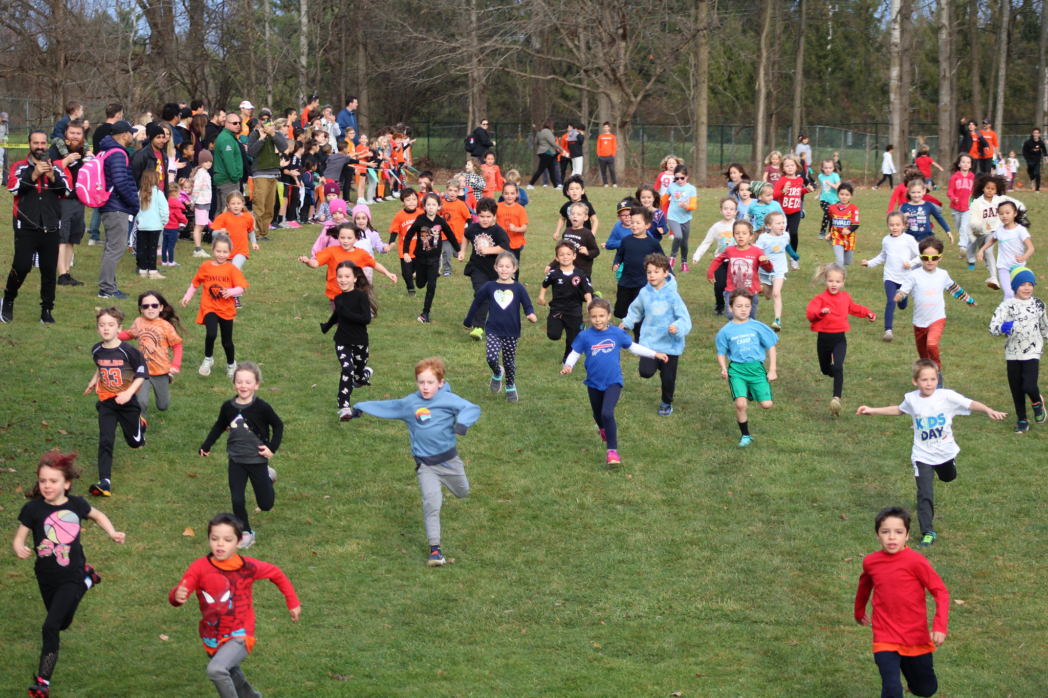 students running