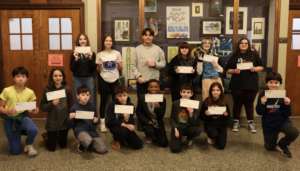 group of students poses for photo